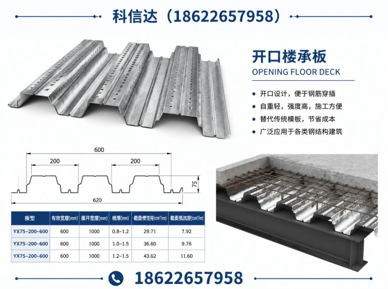 天津钢筋桁架楼承板展示图